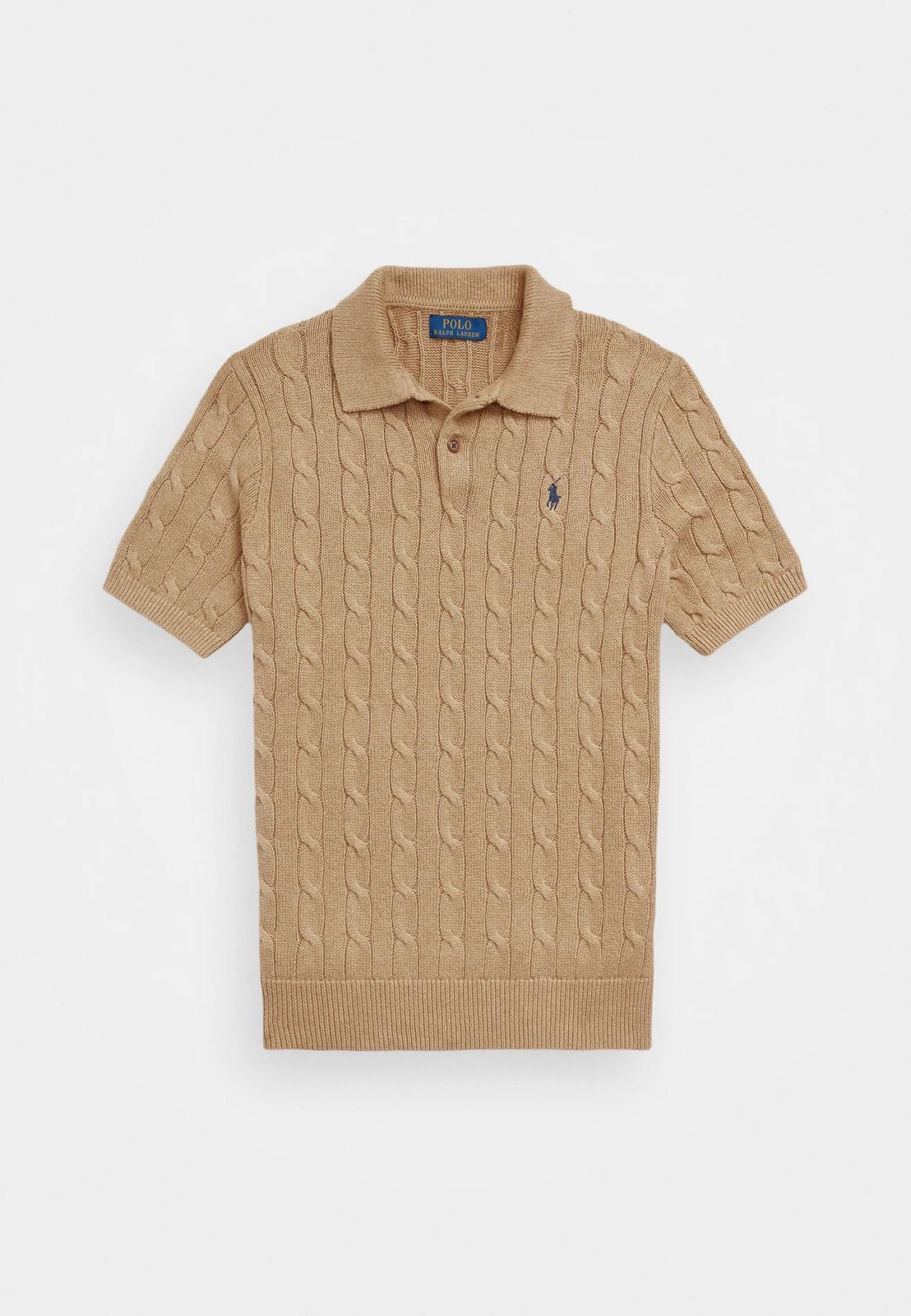 Ralph Lauren Cable knit polo - Brown